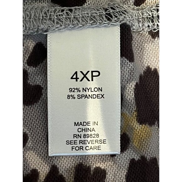 Logo Pants 4XP Animal Print Ankle Safari Neutral Preppy Boho Classic Active 80s - Picture 3 of 11